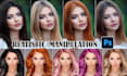 photoshop hair color, hairstyle and photo retouching
