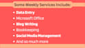 be your dependable weekly virtual assistant
