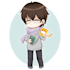raw a cute kawaii anime chibi character illustration for pfp, vtuber, stikers