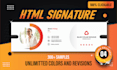 design HTML email signature or clickable email animated GIF