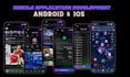 create front end of the mobile application, UI for android and ios