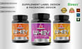 professional supplement label design and product packaging