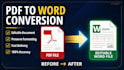 convert PDF to word, excel and editable format manually