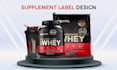 do professional protein supplement label design