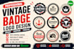 design a professional  circular round, badge, stamp, sticker, label logo