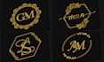 design luxury wedding monogram logo with custom initials