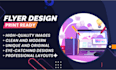 design unique concept, print ready custom and elegant flyers, expert designer