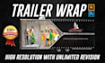 design professional box trailer, long trailr,trailer wrap ,gaming trailer wrap