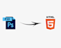 convert  psd to html5