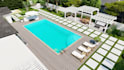 do backyard landscape design, garden, pool, patio, fireplace, deck
