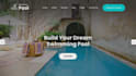 design a modern and clean swimming pool service website, swimming pool website