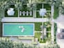 backyard landscape design, front yard, terrace, 3d garden patio