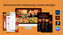 create restaurant menu, food menu, brochure, flyer