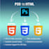 do PSD, figma,xd to HTML, CSS, bootstrap, jquery