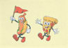 draw a retro cartoon character design for your