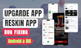 upgrade mobile app, update mobile app, old version to new version android or ios