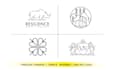 design negative space minimal single line art logo