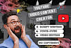 be your youtube video maker or yt content creator