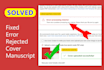 fix error, resize book cover or manuscript kdp publishing