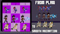 animate your pixel art character with idle, run, and attack cycles