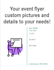 professional flyer with pull off tabs ready to print
