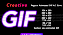design GIF animated banner , giphy and loop