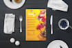 design a digital menu board, animated menu, restaurant menu