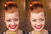 do portrait retouch , beautify face and photo edit