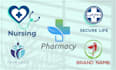 design medical healthcare nursing clinic hospital home care logo