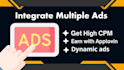integrate admob, applovin, fb meta ads or all to earn great revenue monetize app