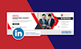 design linkedin banner, facebook cover, twitter header