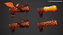 model stylized 3d weapons with a low polycount