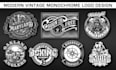 design modern retro monochrome logo in 24 hours