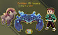 create 3d models, weapons, crates, entities, armors for minecraft