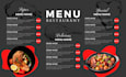 modern restaurant menu or food menu design