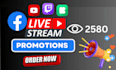 do live stream promotions organically