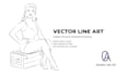 draw custom nsfw line art, pinup illustration, vector art