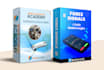 design digital product 3d box mockup, online course cover