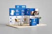design trade show booth, pop up banner, backdrop, retractable, and exhibition