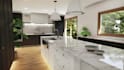 design your kitchen, with 3d rendering and elevations