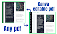 convert figma, PSD, PDF, pptx, indesign to canva editable template