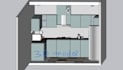 do complete interior design for kitchen with high quality rendering