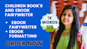 ghostwrite children story book, formatting , illustrations
