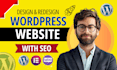 create and build responsive wordpress website design or website redesign