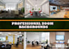 design custom virtual, zoom and google meet background with your logo