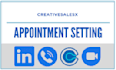 do b2b linkedin lead generation, marketing manager and appointment setter