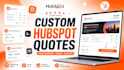 develop a hubspot custom quote template