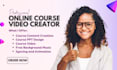 do online course content creation course video with voice over thinkific upload