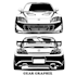 create a black and white vector illustration for your car