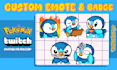 create custom cute pokemon twitch discord emote or sub badge